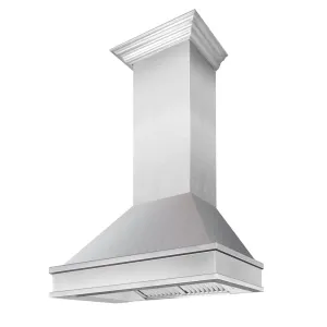 ZLINE Designer Series Wall Mount Range Hood in Satin Stainless Steel with Size Options (8656S)