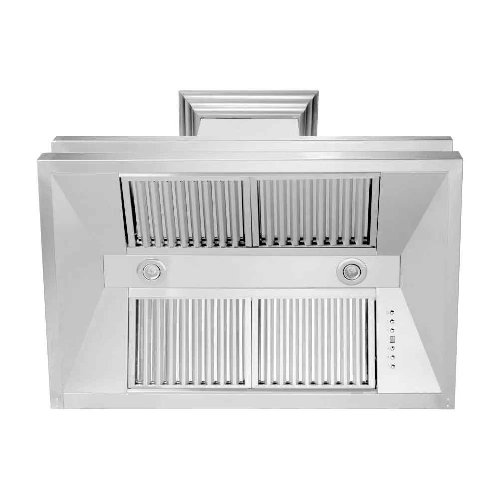 ZLINE Designer Series Wall Mount Range Hood in Satin Stainless Steel with Size Options (8656S)