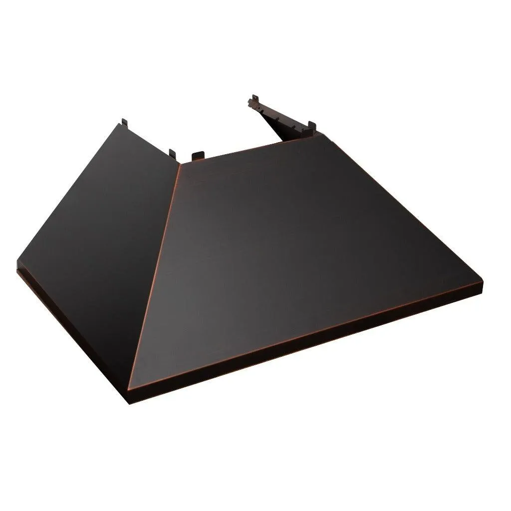 ZLINE Ducted Satin Stainless Steel Wall Mount Range Hood with Oil Rubbed Bronze Shell and Size Options (8654ORB)