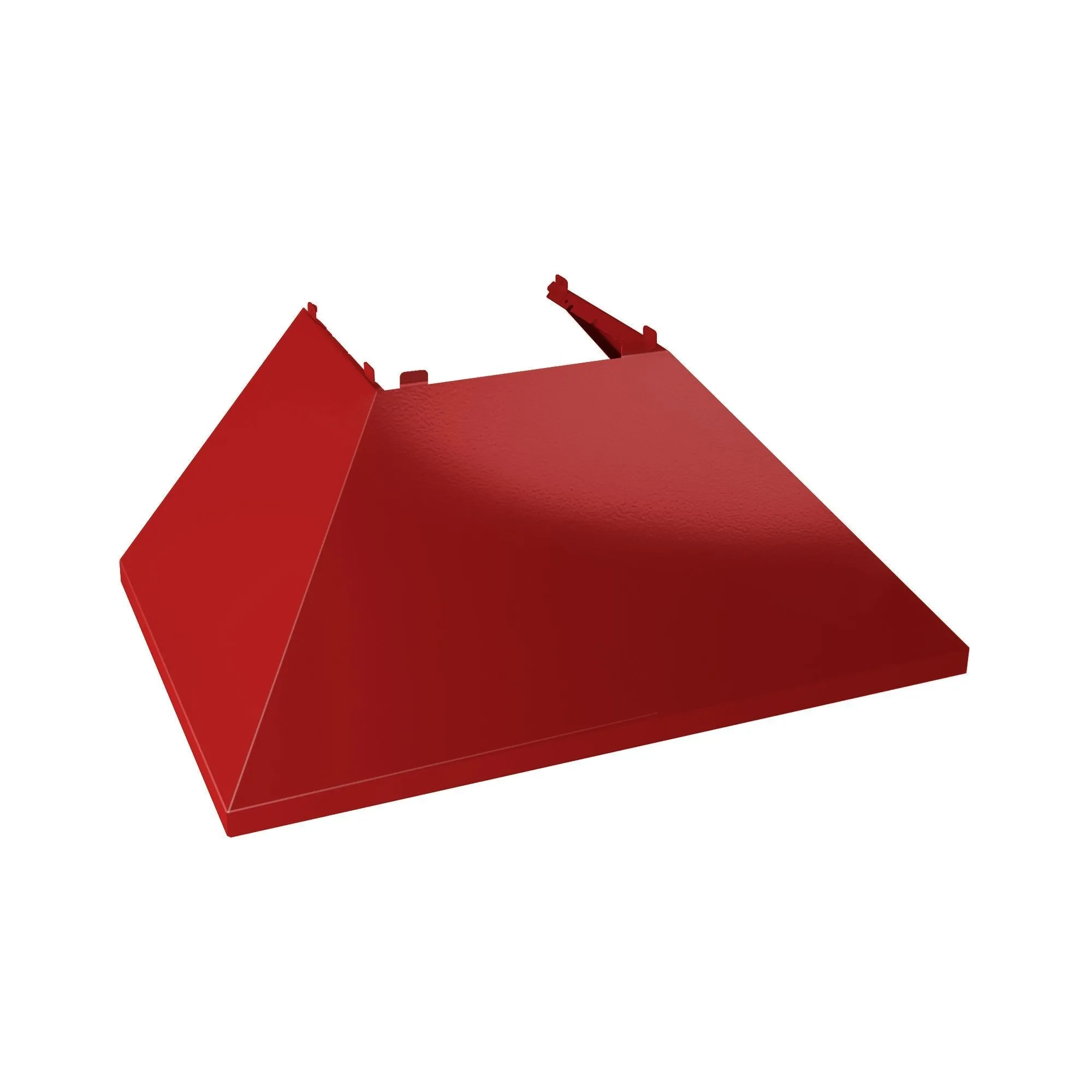 ZLINE Ducted Satin Stainless Steel Wall Mount Range Hood with Red Gloss Shell and Size Options (8654RG)