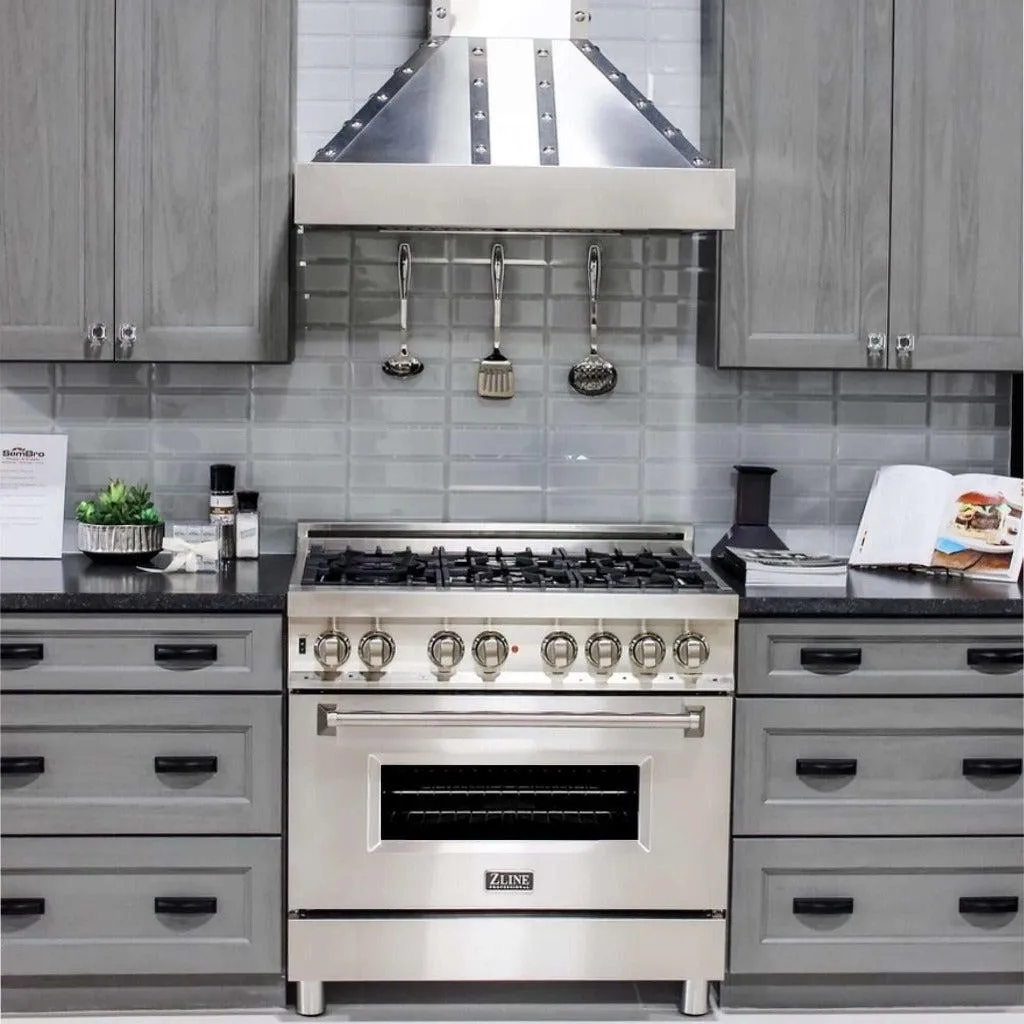 ZLINE Ducted Vent Designer Series Wall Mount Range Hood in Satin Stainless Steel with Size Options (655-4SSSS)