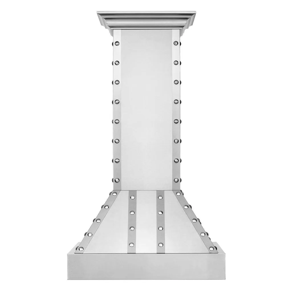 ZLINE Ducted Vent Designer Series Wall Mount Range Hood in Satin Stainless Steel with Size Options (655-4SSSS)