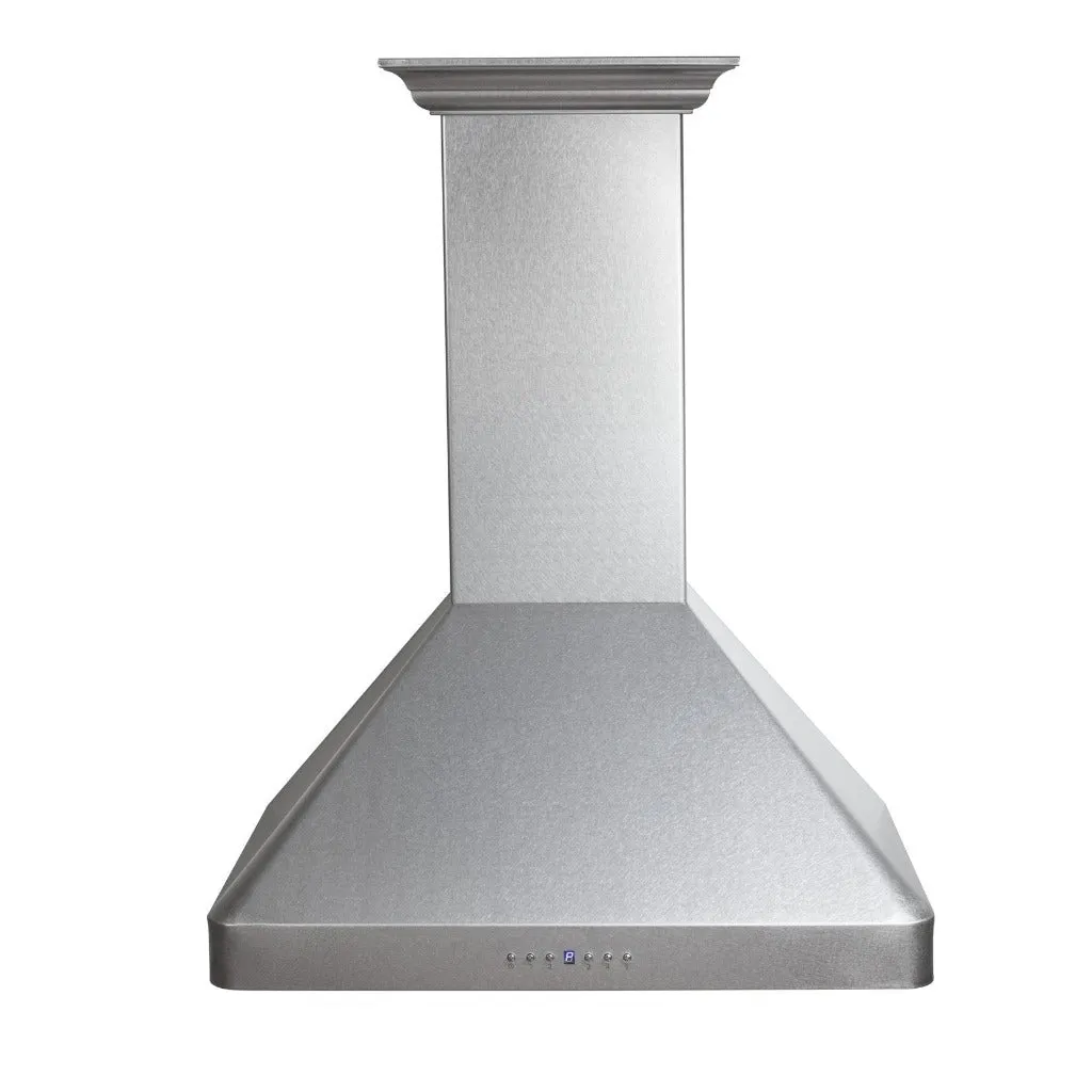 ZLINE Ducted Wall Mount Range Hood in Satin Stainless Steel with Size Options (8KF2S)