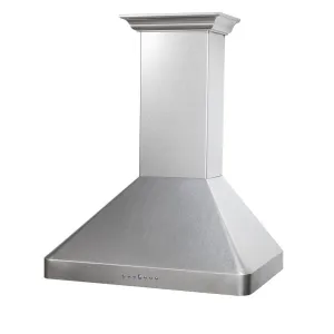 ZLINE Ducted Wall Mount Range Hood in Satin Stainless Steel with Size Options (8KF2S)