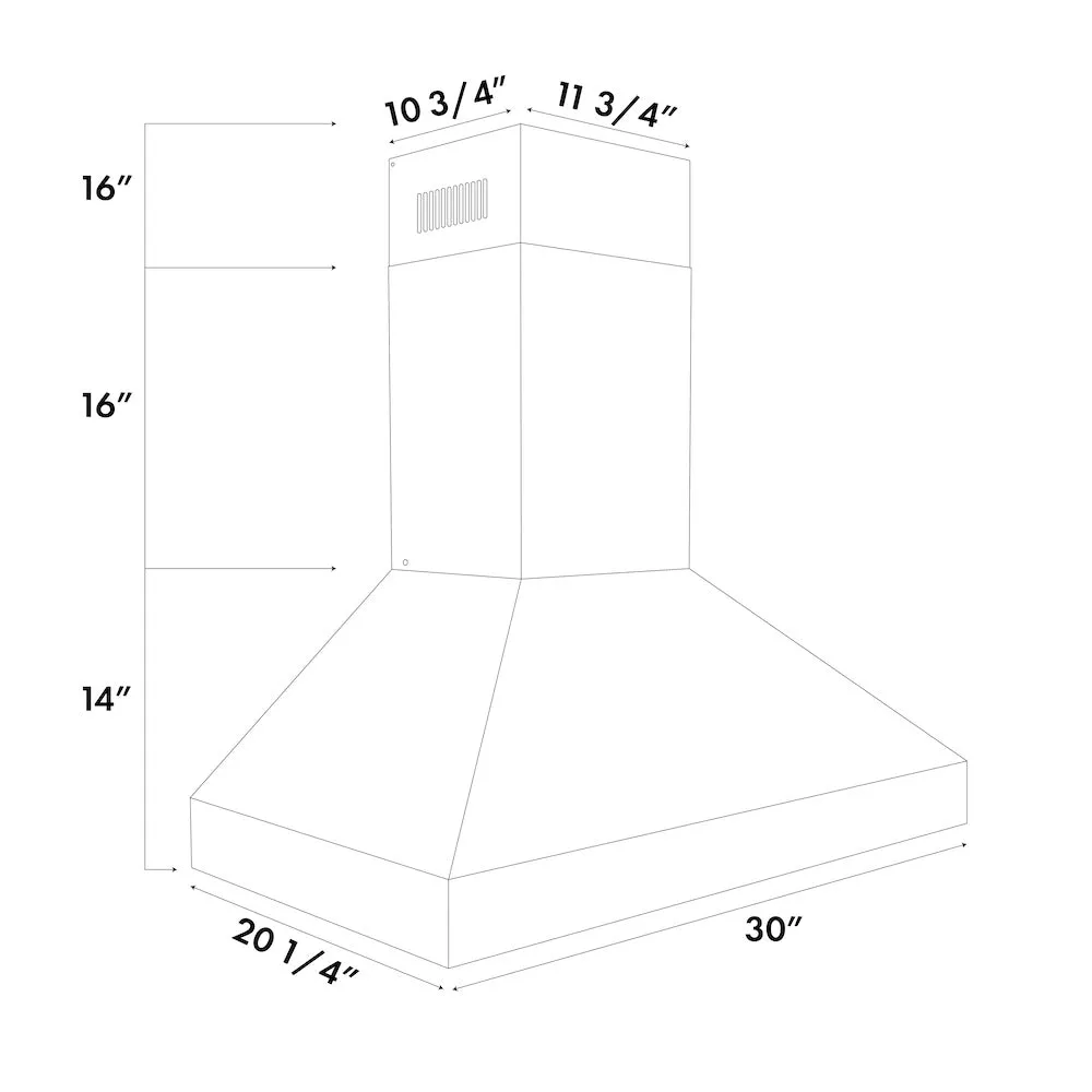 ZLINE Professional Convertible Vent Wall Mount Range Hood in Stainless Steel with Crown Molding (597CRN)