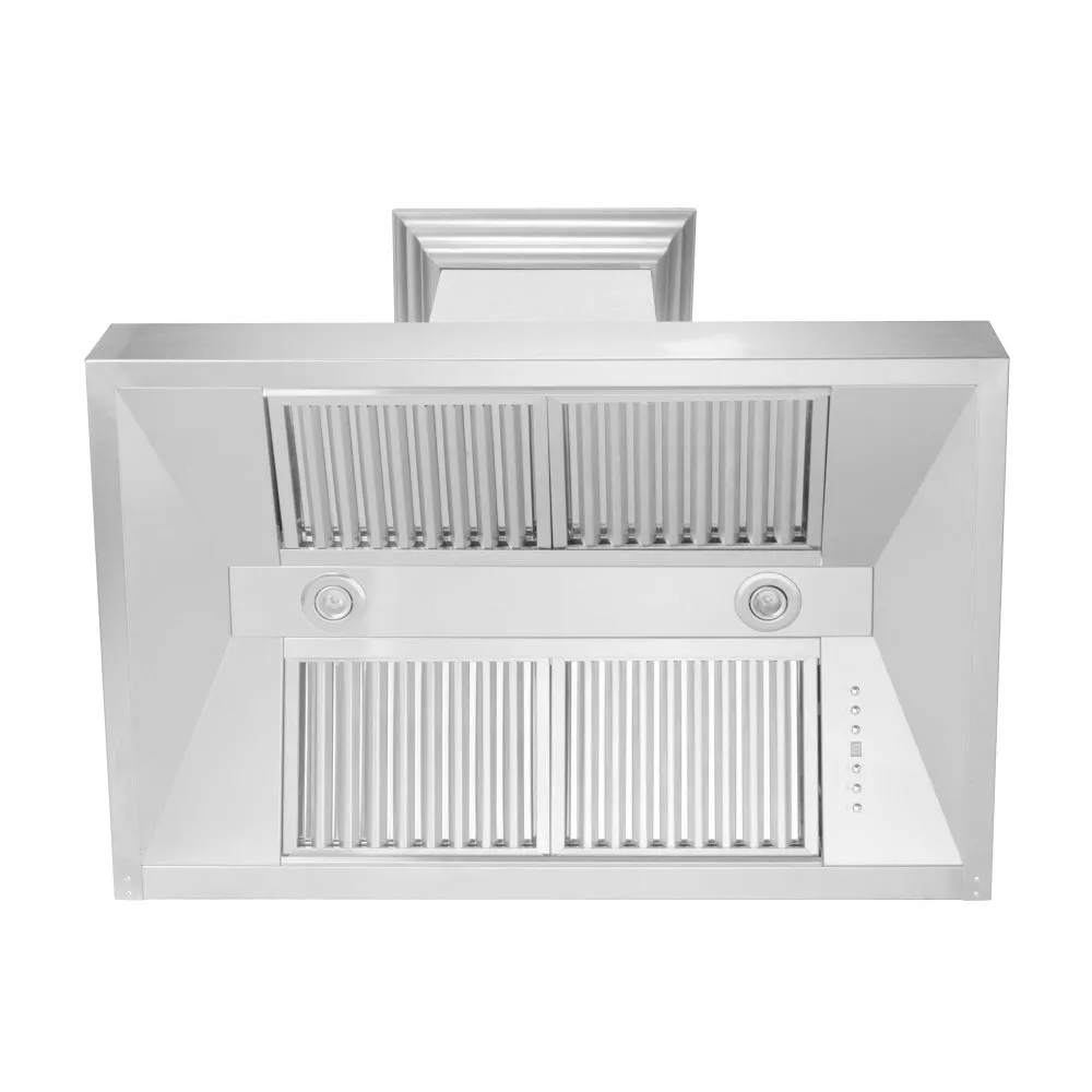 ZLINE Satin Stainless Steel Wall Mount Range Hood with Size Options (8654SN)