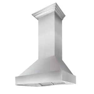 ZLINE Satin Stainless Steel Wall Mount Range Hood with Size Options (8654SN)