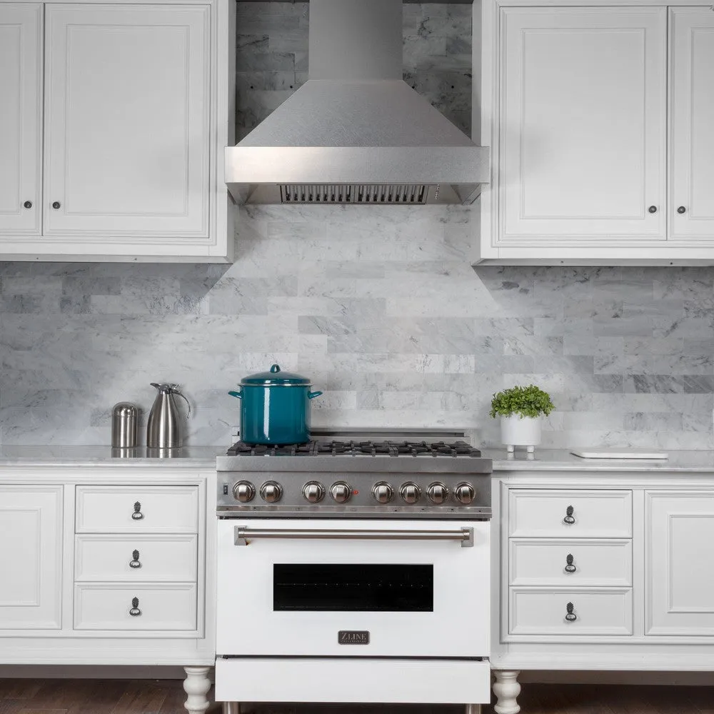ZLINE Satin Stainless Steel Wall Mount Range Hood with Size Options (8654SN)