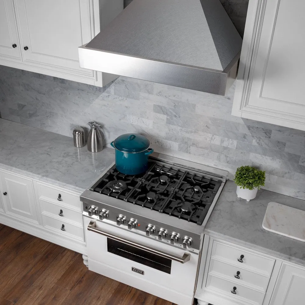 ZLINE Satin Stainless Steel Wall Mount Range Hood with Size Options (8654SN)