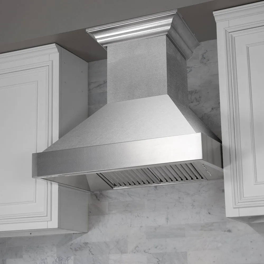 ZLINE Satin Stainless Steel Wall Mount Range Hood with Size Options (8654SN)