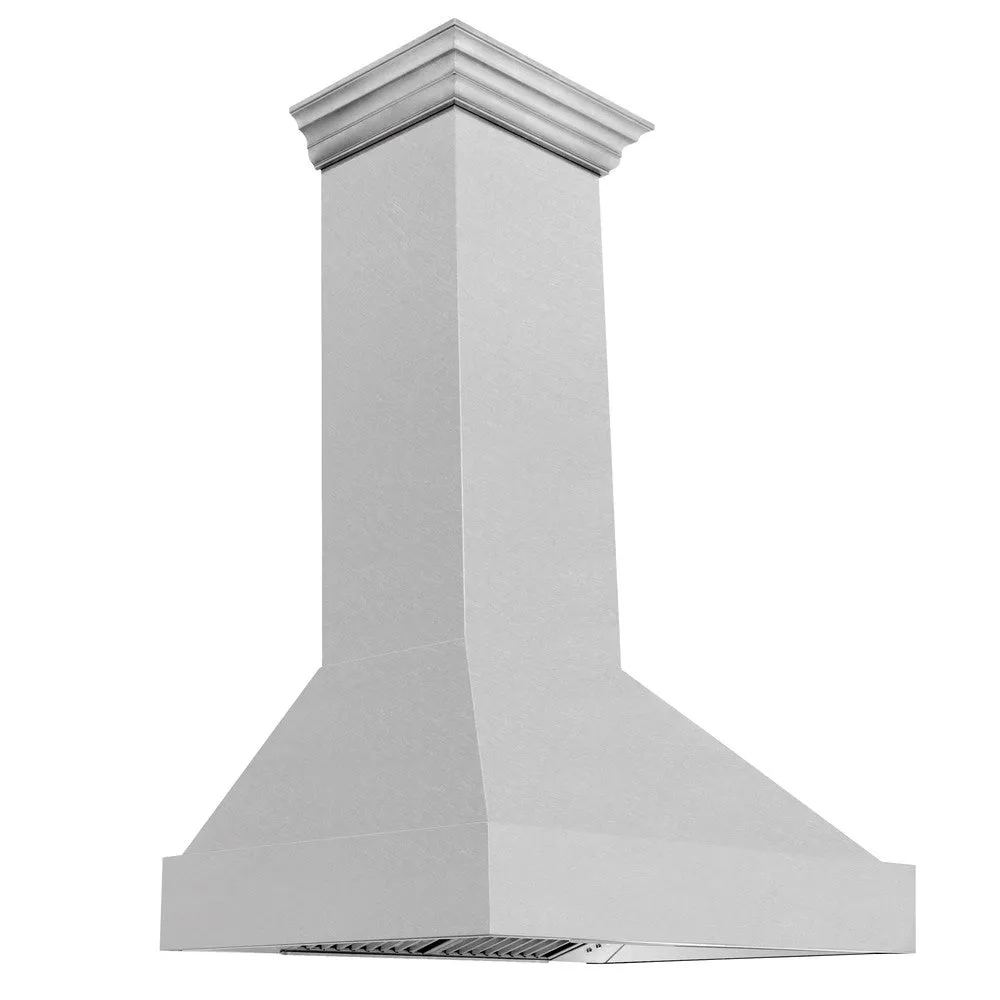 ZLINE Satin Stainless Steel Wall Mount Range Hood with Size Options (8654SN)
