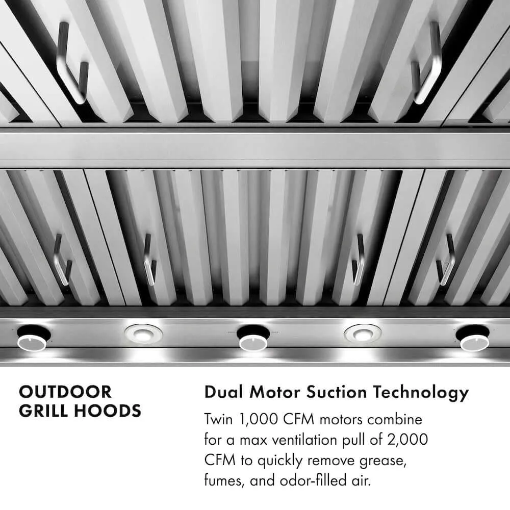 ZLINE Wall Mount Outdoor Grill Hood with Size Options (GOW1)