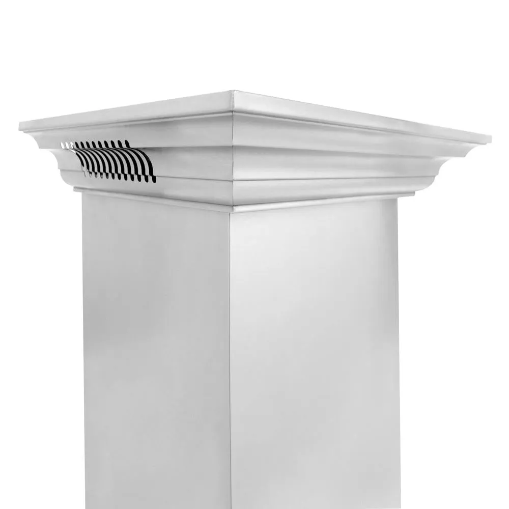 ZLINE Wall Mount Range Hood In Stainless Steel With Built-In ZLINE CrownSound Bluetooth Speakers (KECRN-BT)