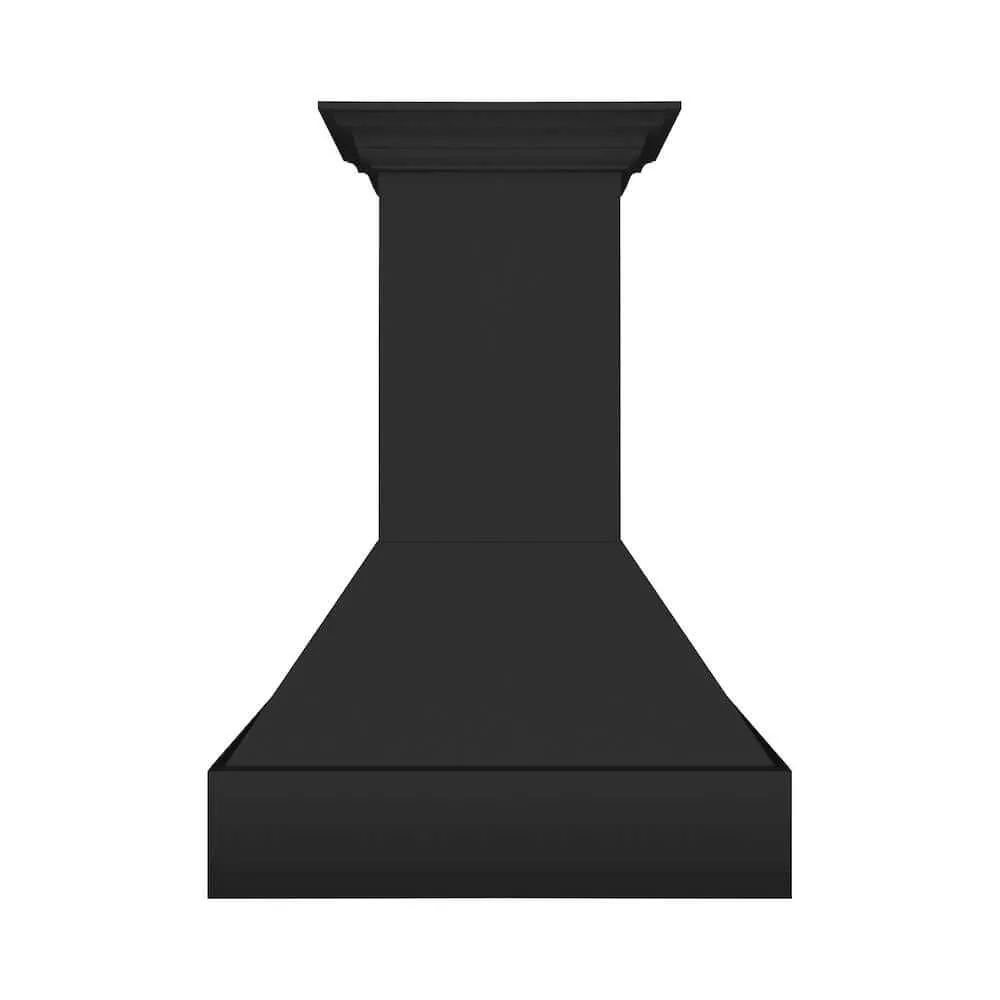 ZLINE Wooden Wall Mount Range Hood in Rustic Black Finish with Size Options (355CC)