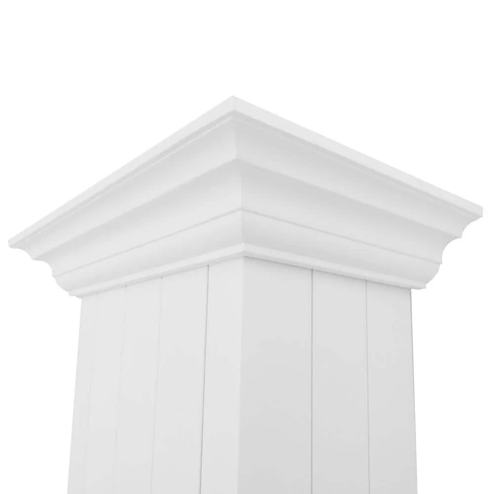 ZLINE Wooden Wall Mount Range Hood in Shiplap Bright White Finish with Size Options (KPWW)