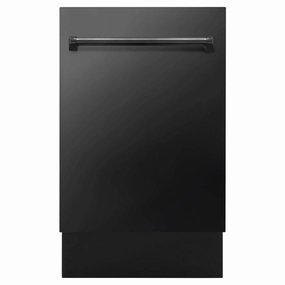 ZLINE 18 in. Tallac Series 3rd Rack Top Control Built-In Dishwasher in Black Stainless Steel with Stainless Steel Tub, 51dBa (DWV-BS-18)