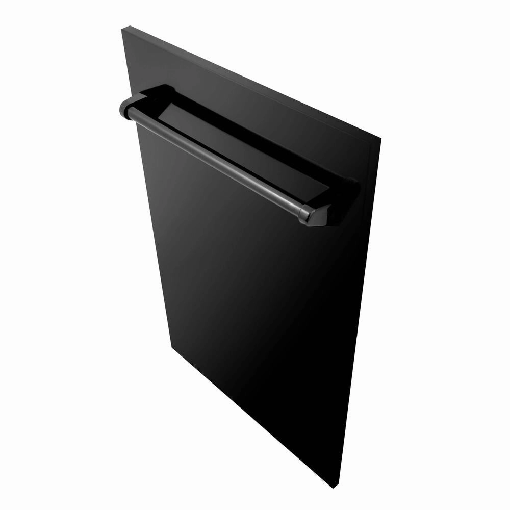 ZLINE 18 in. Tallac Series 3rd Rack Top Control Built-In Dishwasher in Black Stainless Steel with Stainless Steel Tub, 51dBa (DWV-BS-18)
