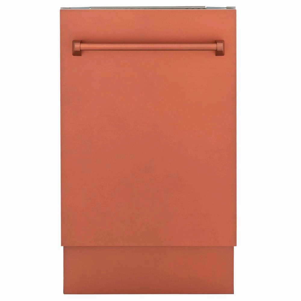 ZLINE 18 in. Tallac Series 3rd Rack Top Control Built-In Dishwasher in Copper with Stainless Steel Tub, 51dBa (DWV-C-18)