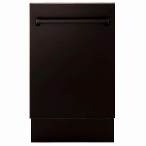 ZLINE 18 in. Tallac Series 3rd Rack Top Control Built-In Dishwasher in Oil Rubbed Bronze with Stainless Steel Tub, 51dBa (DWV-ORB-18)