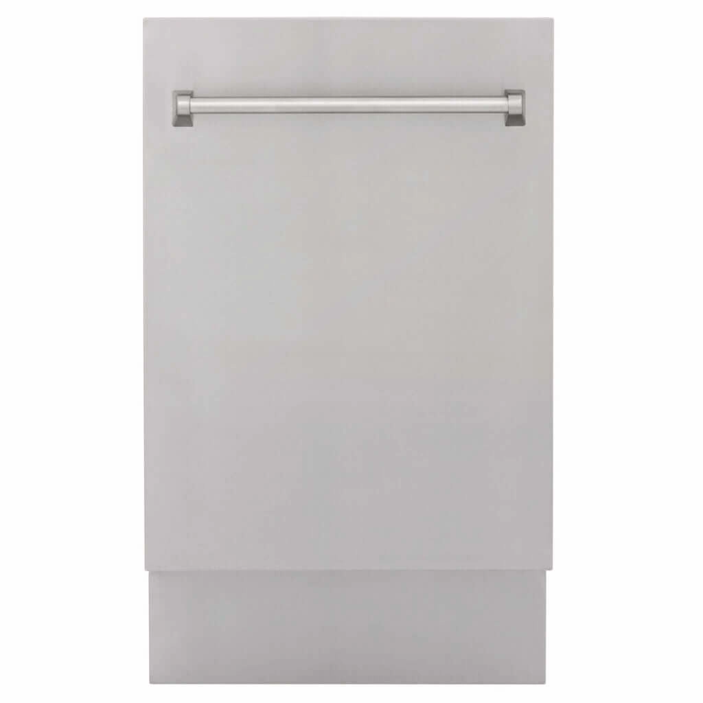ZLINE 18 in. Tallac Series 3rd Rack Top Control Built-In Dishwasher in Stainless Steel and Traditional Handle, 51dBa (DWV-304-18)