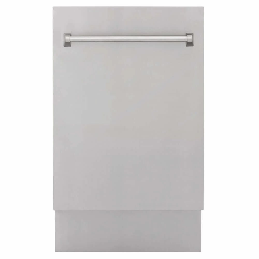 ZLINE 18 in. Tallac Series 3rd Rack Top Control Built-In Dishwasher in Stainless Steel and Traditional Handle, 51dBa (DWV-304-18)