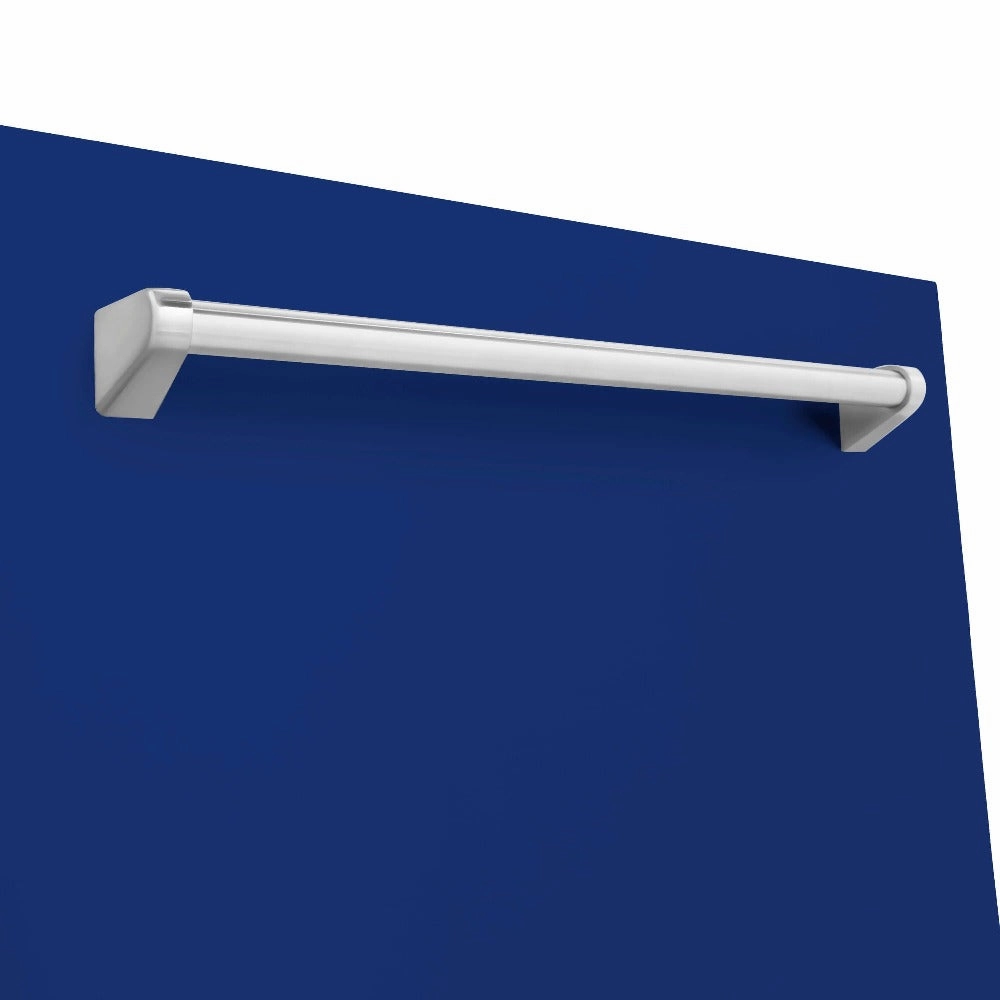ZLINE 24 in. Monument Series 3rd Rack Top Touch Control Dishwasher in Blue Gloss with Stainless Steel Tub, 45dBa (DWMT-BG-24)