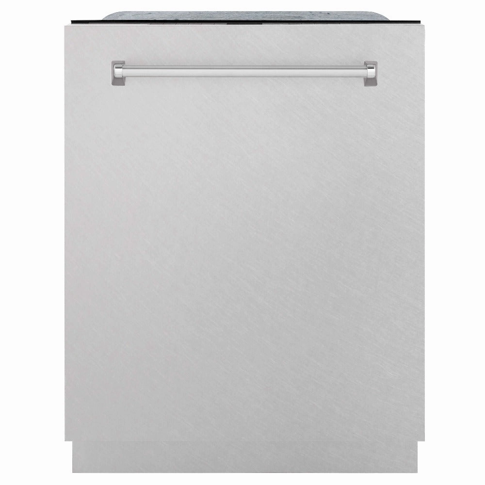 ZLINE 24 in. Monument Series 3rd Rack Top Touch Control Dishwasher with Satin Stainless Steel Panel and Stainless Steel Tub, 45dBa (DWMT-SN-24)